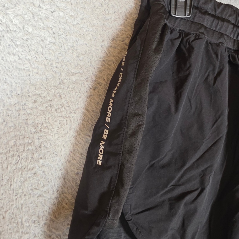 Alphalete Running Shorts Womens Medium Black Excellent Mesh Trim Drawstring - Picture 5 of 7